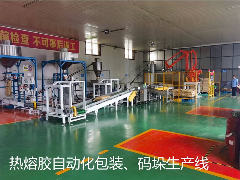 热熔胶自动化包装、码垛生产线