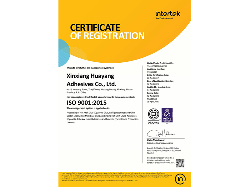 质量体系证书IOS9001（英文版）